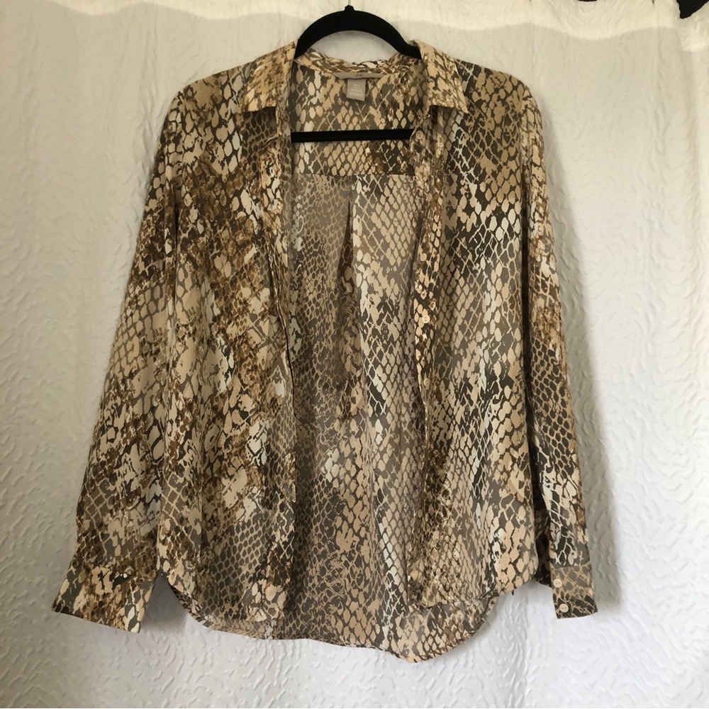 H&M Women’s Blouse Snakeskin